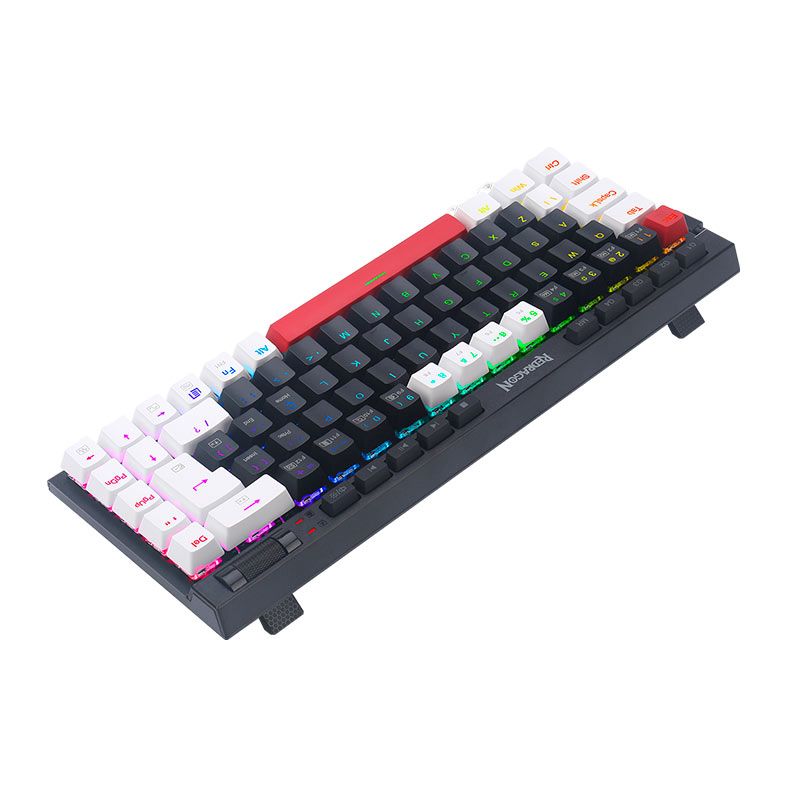 Teclado Mecanico Gamer Redragon Magic Wand Spades, RGB, Switch Brown, Preto e Branco, K635BWR-RGB-PT-BROWN
