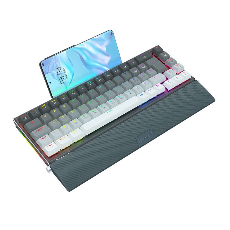 Teclado Mecanico Gamer Redragon Shaco, RGB, Switch Marrom, Cinza, K641G-GW-RGB-PT-BROWN