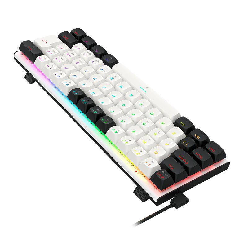 Teclado Magnetico Gamer Redragon Fidd, RGB, Switch Pink, Branco e Preto, K683BW-RGB-PT