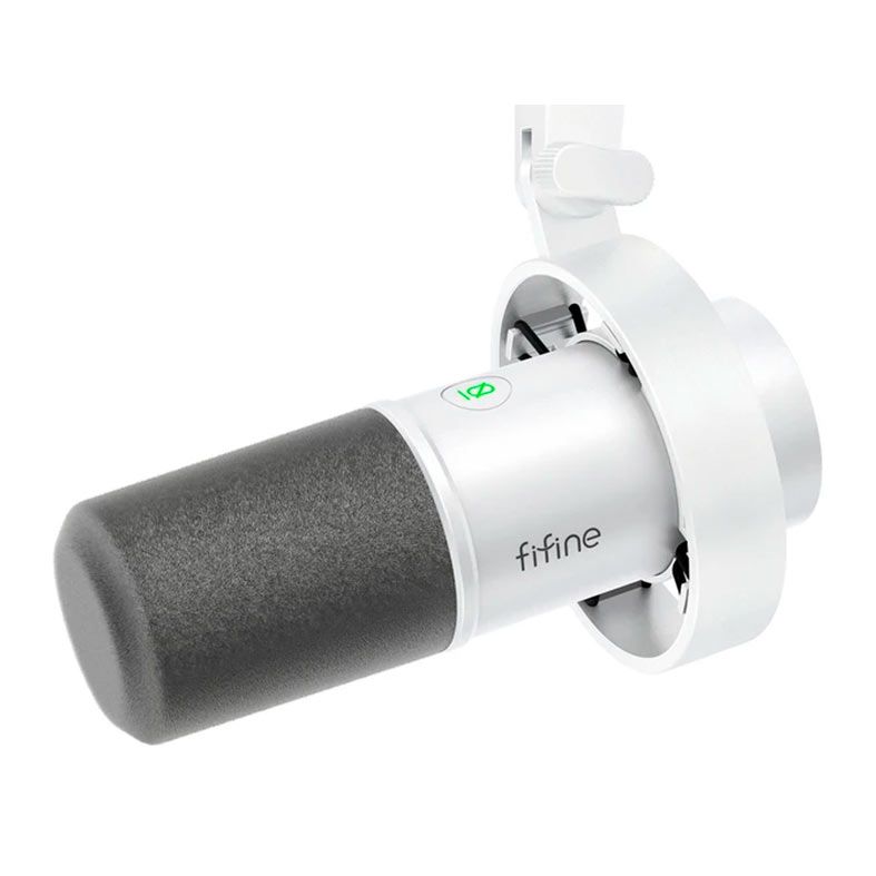 Microfone Dinamico Fifine K688, USB/XLR, Branco, K688-WHT