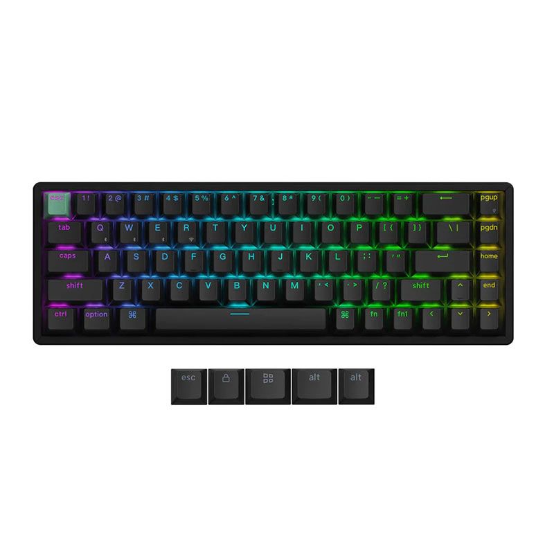 Teclado Mecanico Keychron K6 HE, Wireless, Switch Magnetico Nebula, Preto, K6H-J1