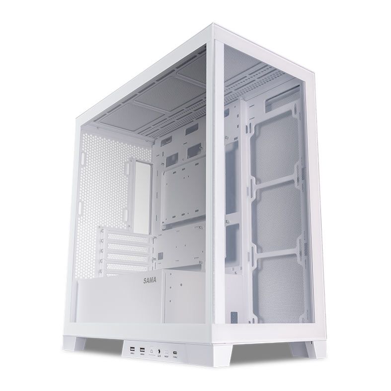 Gabinete Gamer Sama K701, M-ATX, Lateral de Vidro, Branco, K701W