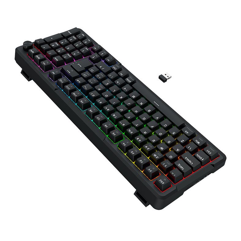 OPENBOX Teclado Mecanico Redragon Arlokks, RGB, ABNT2, Switch RPC Linear, Tri-Mode, Preto, K742B