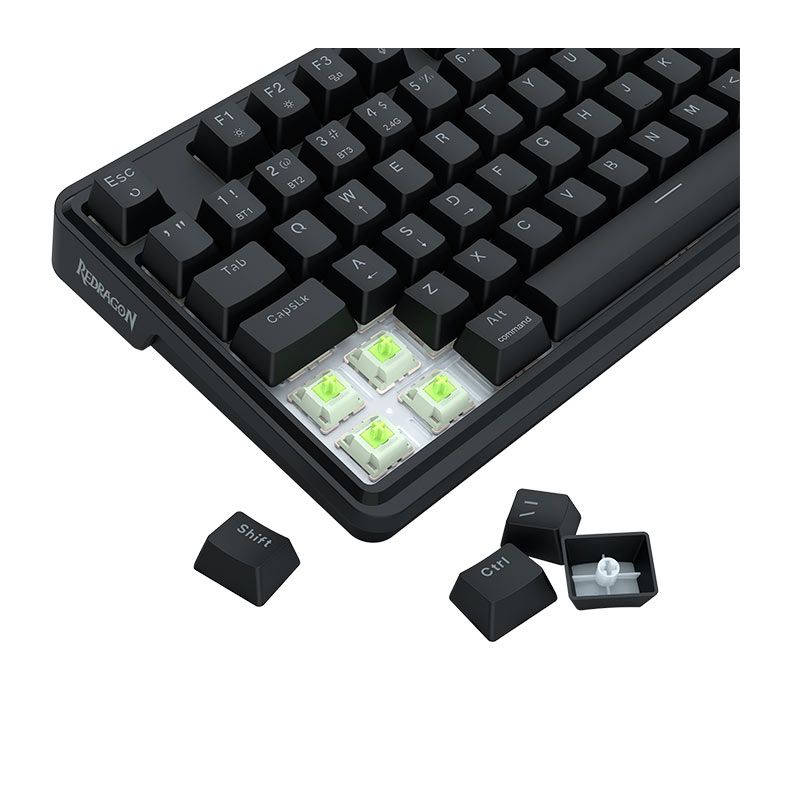 Teclado Mecanico Gamer Redragon Antonium Pro, RGB, Tri-Mode, Switch Redragon Manbo, Preto, K745RGB-PRO