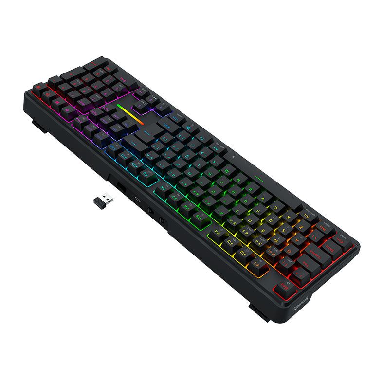 Teclado Mecanico Gamer Redragon Antonium Pro, RGB, Tri-Mode, Switch Redragon Manbo, Preto, K745RGB-PRO