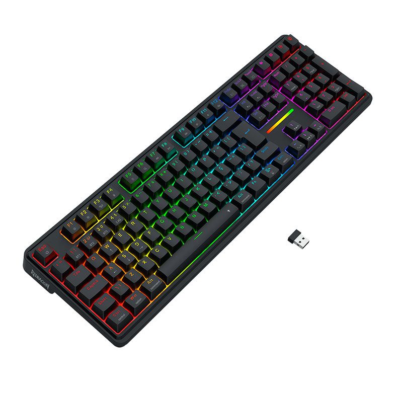 Teclado Mecanico Gamer Redragon Antonium Pro, RGB, Tri-Mode, Switch Redragon Manbo, Preto, K745RGB-PRO