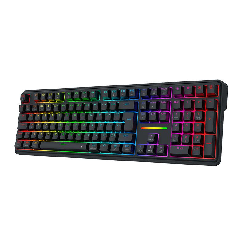 Teclado Mecanico Gamer Redragon Antonium Pro, RGB, Tri-Mode, Switch Redragon Manbo, Preto, K745RGB-PRO
