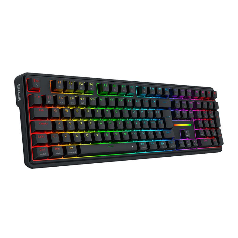 Teclado Mecanico Gamer Redragon Antonium Pro, RGB, Tri-Mode, Switch Redragon Manbo, Preto, K745RGB-PRO