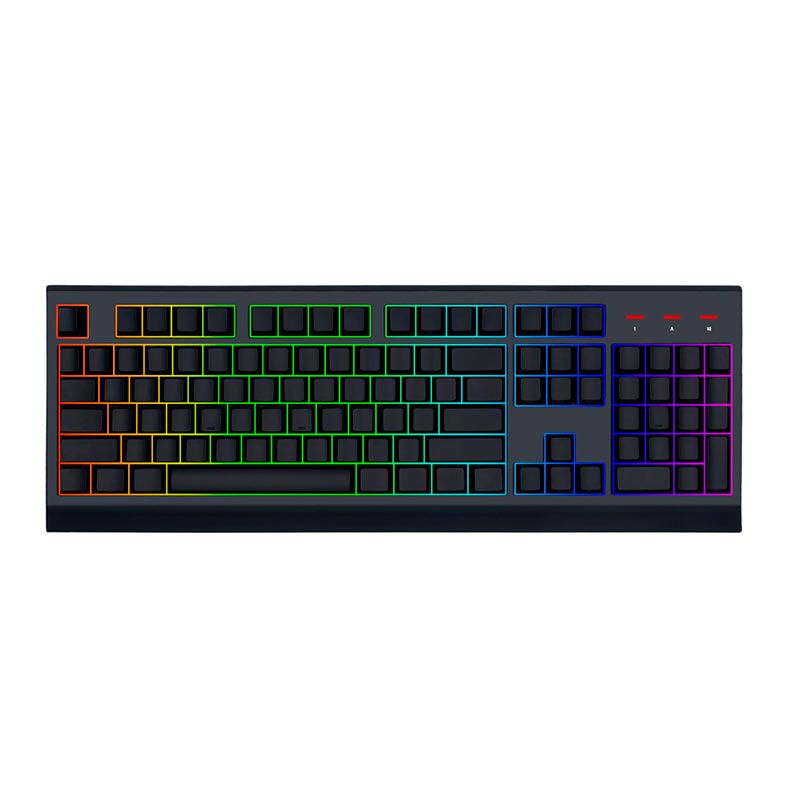 Teclado Mecanico Gamer 1STPlayer New Invader K7, RGB, Switch Azul, Preto, K7RGB