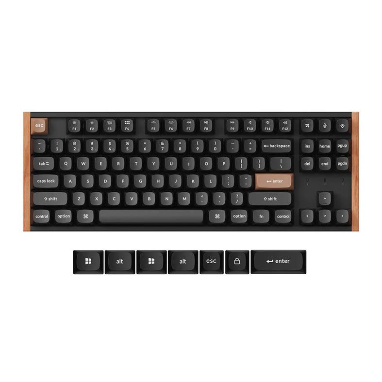 Teclado Mecanico Keychron K8 HE Edicao Especial, Wireless, Switch Magnetico Nebula, Preto, K8H-F1