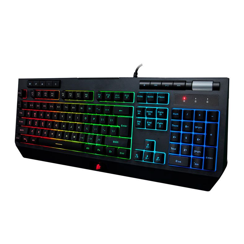 Teclado Gamer 1STPlayer Fire Dancing K9, RGB, Preto, K9BK