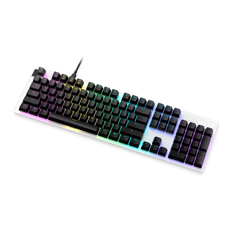 Teclado Mecanico Gamer NZXT Function, RGB, Switch Vermelho, Branco, KB-1FSUS-WR