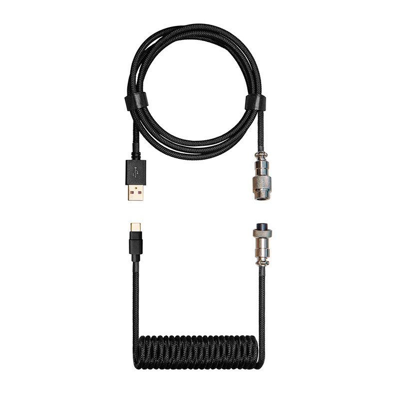 Cabo Para Teclado Cooler Master, Com Conector Aviator, USB-A Para USB-C, 1.5m, Shadow Black, KB-CBZ1