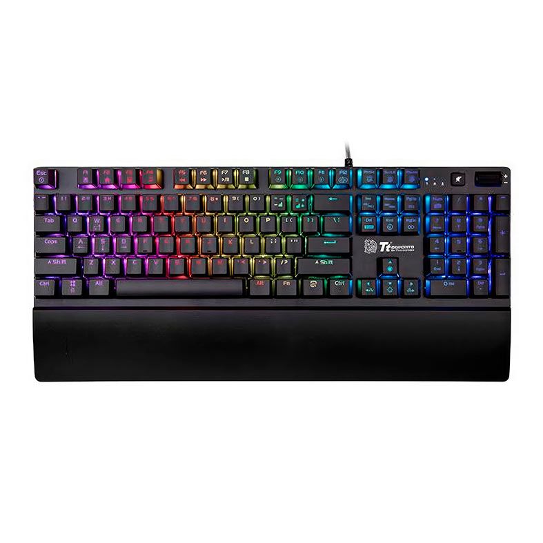 Teclado Gamer Thermaltake Challenger Edge Pro, RGB, USB, Preto, KB-CPR-PLBRPB-01