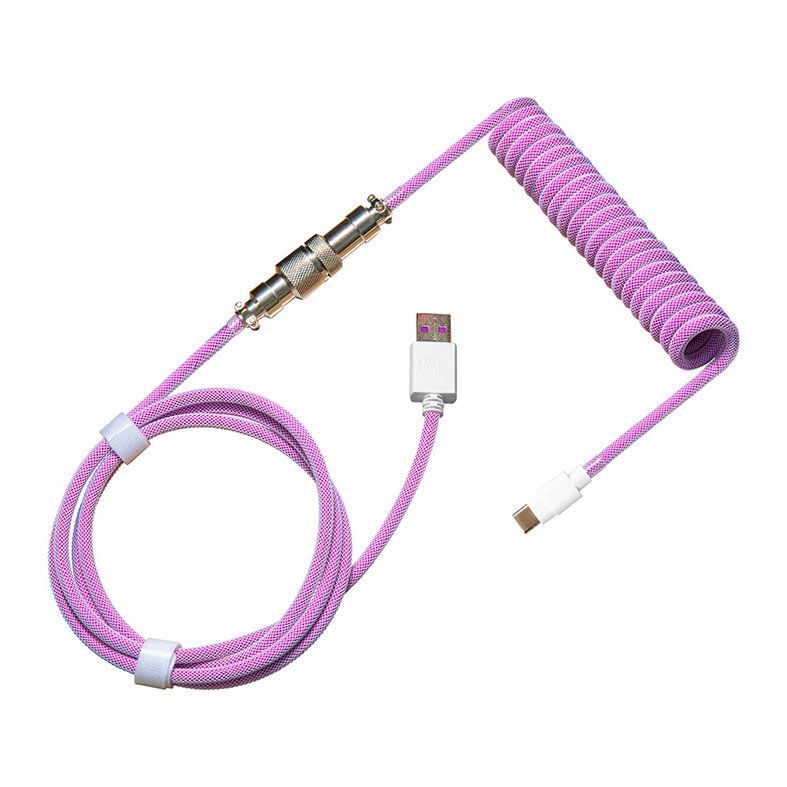 Cabo Para Teclado Cooler Master, Com Conector Aviator, USB-A Para USB-C, 1.5m, Dream Purple, KB-CPZ1