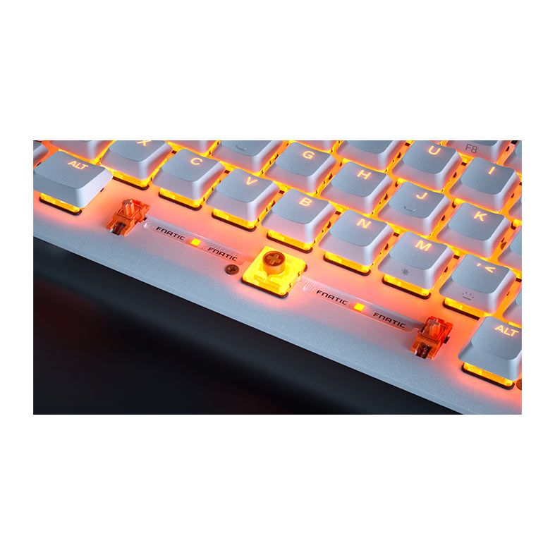Teclado Mecanico Gamer Fnatic Streak 65 LP, RGB, Branco, KB0006-003