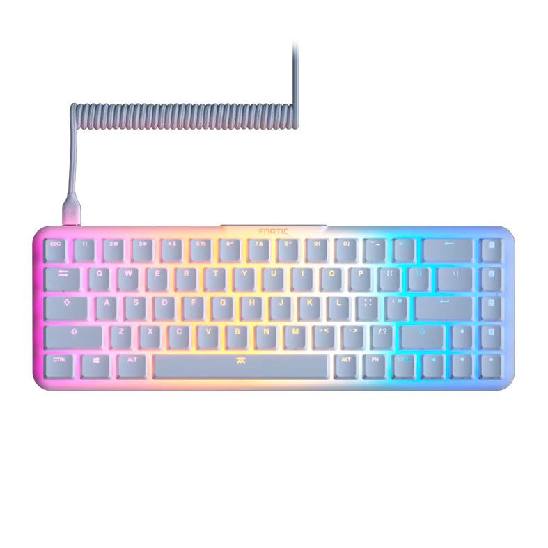 Teclado Mecanico Gamer Fnatic Streak 65 LP, RGB, Branco, KB0006-003