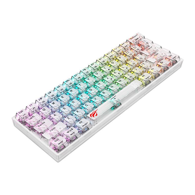 Teclado Mecanico Havit Gamenote KB877L, RGB, USB, Switch Content White, Transparente, HVKB-KB877L-TWH