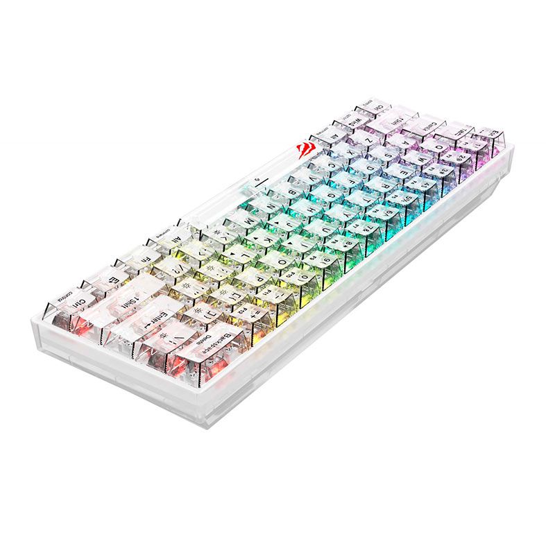 Teclado Mecanico Havit Gamenote KB877L, RGB, USB, Switch Content White, Transparente, HVKB-KB877L-TWH