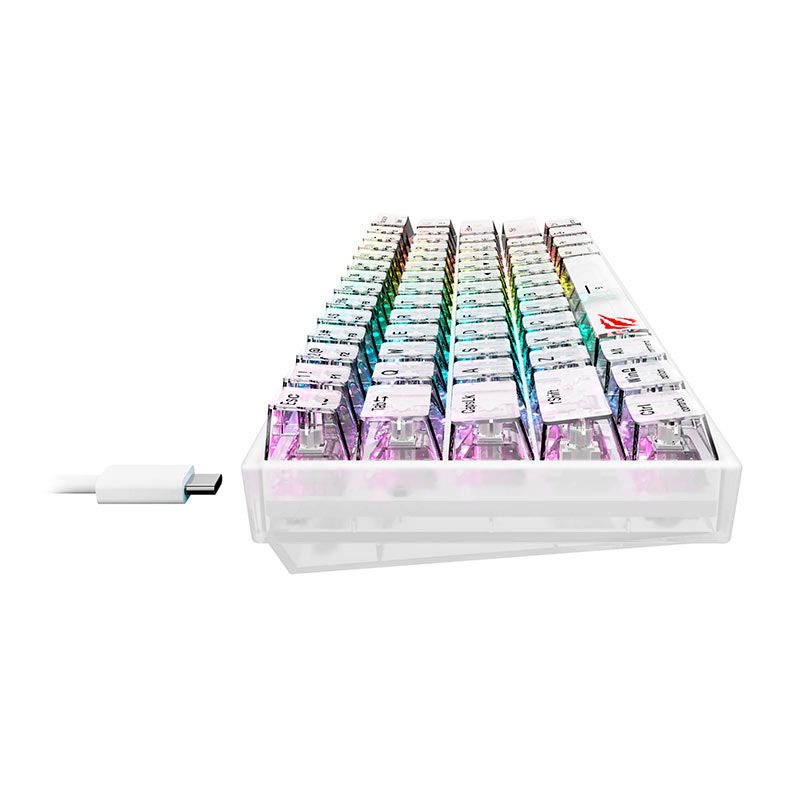 Teclado Mecanico Havit Gamenote KB877L, RGB, USB, Switch Content White, Transparente, HVKB-KB877L-TWH