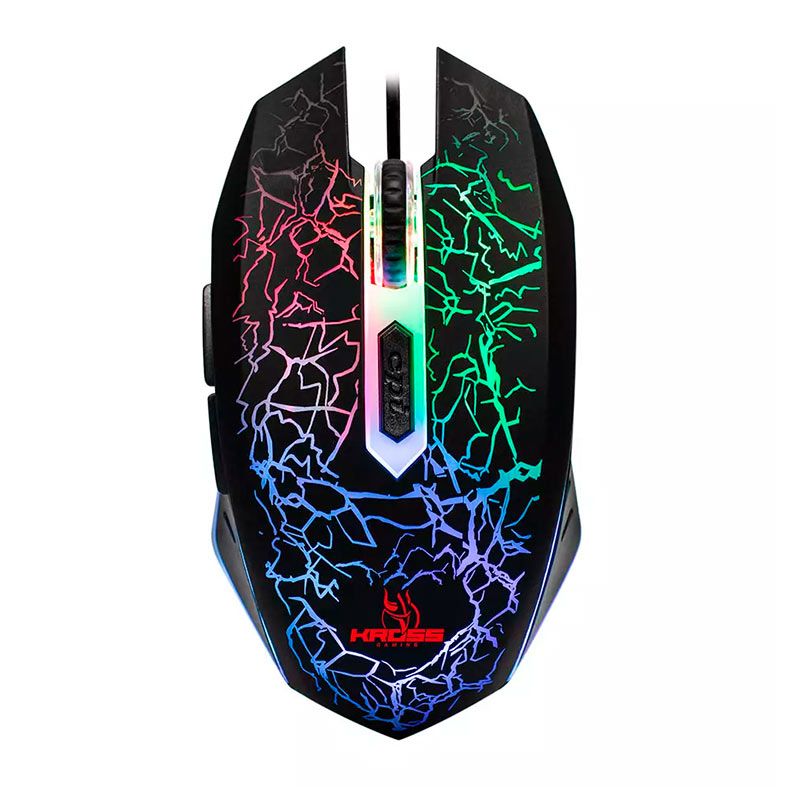 Combo Gamer Kross, Rainbow, ABNT2, 2400DPI, Mousepad Pequeno, KE-GK5150