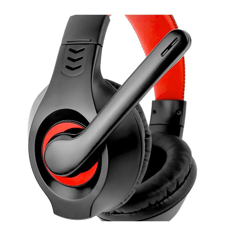 Headset Gamer Kross Khareus, Drivers 40mm, Preto e Vermelho, KE-HS098