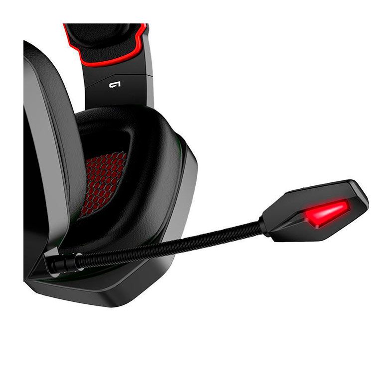 Headset Gamer Kross Dekmos, Led Vermelho, Drivers 50mm, Preto e Vermelho, KE-HS155