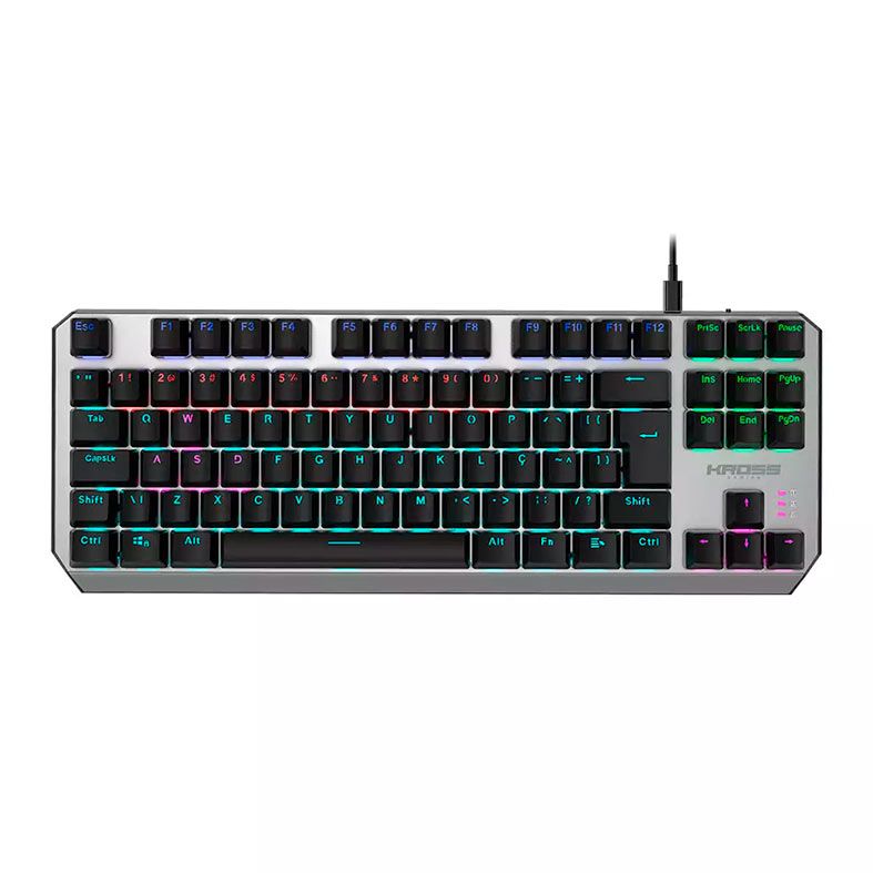 Teclado Mecanico Kross Randgrid, Rainbow, ABNT2, Switch Azul, KE-KG125
