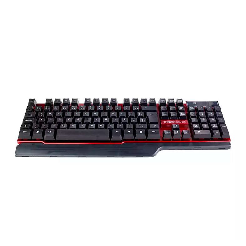 Kit Teclado e Mouse Kross Elegance, Wireless, ABNT2, 1000DPI, Preto e Vermelho, KE-KM553V1