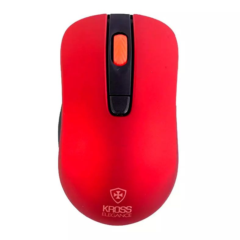 Kit Teclado e Mouse Kross Elegance, Wireless, ABNT2, 1000DPI, Preto e Vermelho, KE-KM553V1