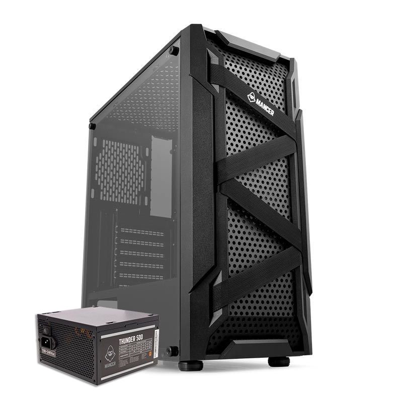 Pichau Kit Upgrade, Gabinete Mancer Kevlar + Fonte Mancer Thunder 500W