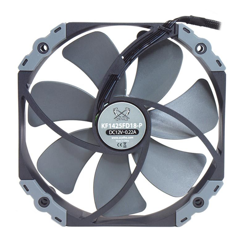 Ventoinha Scythe KazeFlex 140 PWM 1800RPM, KF1425FD18S-P