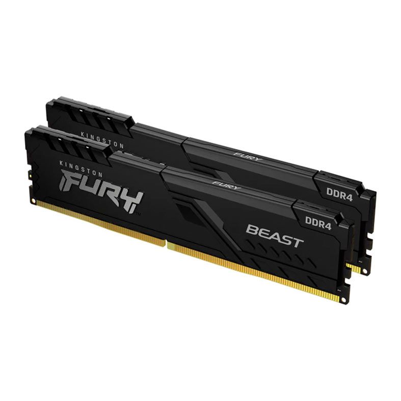 Memoria Kingston Fury Beast, 16GB (2x8GB), DDR4, 2666MHz, C16, Preto, KF426C16BBK2/16