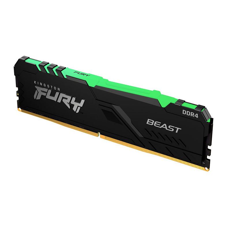 Memoria Kingston Fury Beast, RGB, 8GB (1x8GB), DDR4, 3000MHz, C15, Preto, KF430C15BBA/8