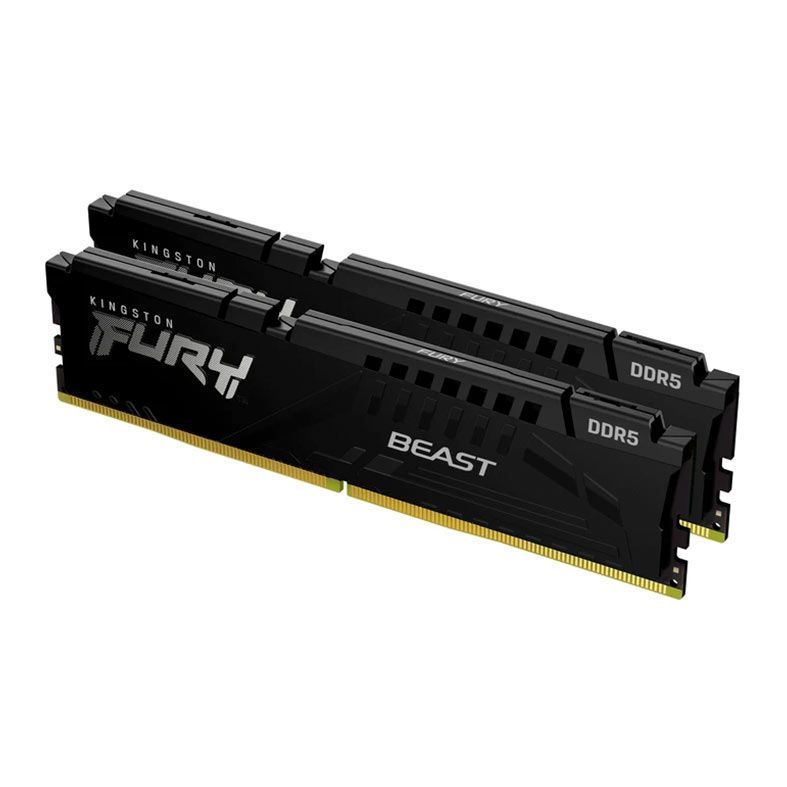 Memoria Kingston Fury Beast, 16GB (2x8GB), DDR5, 5200MHz, C40, Preto, KF552C40BBK2-16