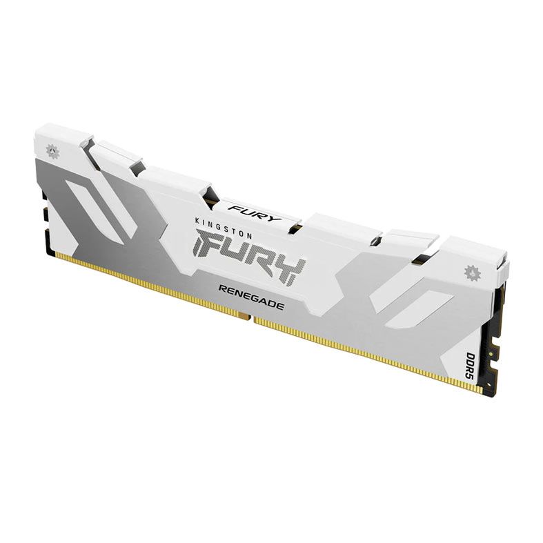 Memoria Kingston Fury Renegade, 32GB (1x32GB), DDR5, 6000MHz, C32, Branca e Prata, KF560C32RW-32