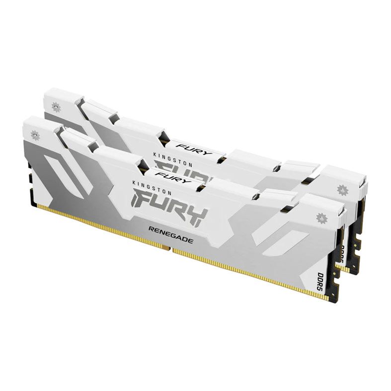 Memoria Kingston Fury Renegade, 32GB (2x16GB), DDR5, 6000MHz, C32, Branca e Prata, KF560C32RWK2-32