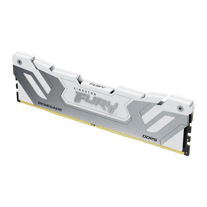 Memoria Kingston Fury Renegade, 24GB (1x24GB), DDR5, 8400MHz, C40, Branco e Prata, KF584CU40RW-24