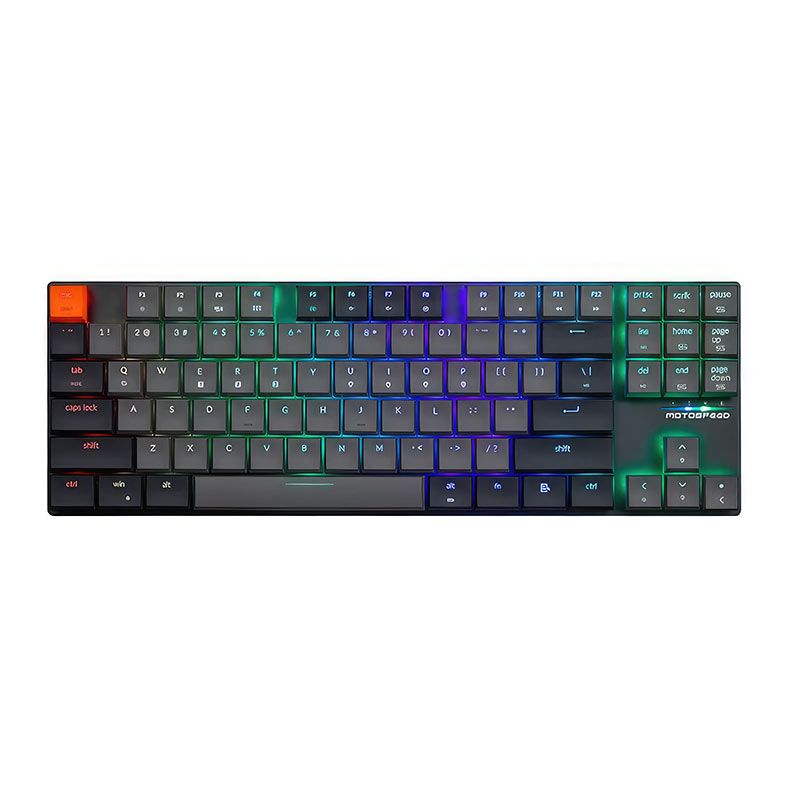 Teclado Mecanico Gamer Motospeed BK75 RGB, Switch Azul, Preto, KG-BK75-BK-BL-WW