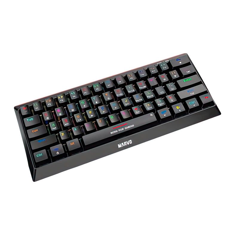 Teclado Mecanico Marvo KG962G, RGB, Switch Azul, USB, Preto, KG962G