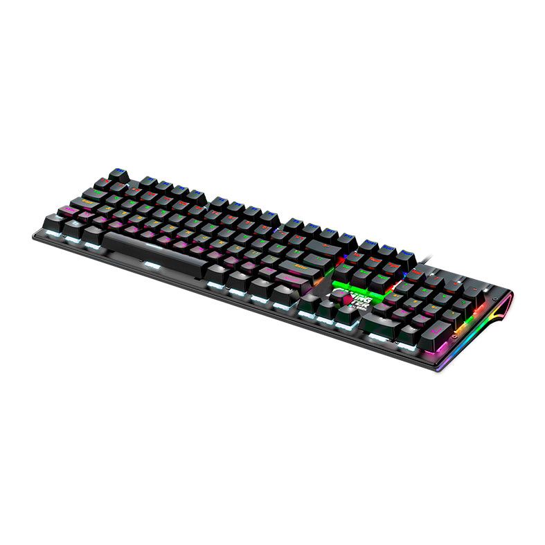 Teclado Mecanico K-Mex Flashstrike, RGB, ABNT2, Switch Azul, Preto