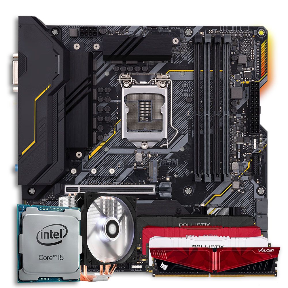 Pichau Kit Upgrade, Intel i5-10400F, B460M, 8GB DDR4 3000MHz, Cooler Sage X