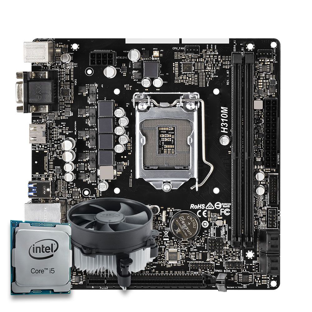 Pichau Kit Upgrade, Intel i5-8500, H310M DDR4