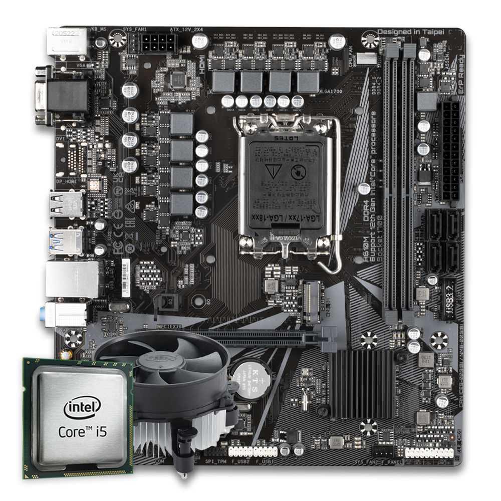 Pichau Kit upgrade, Intel i5-12400F, H610M DDR4