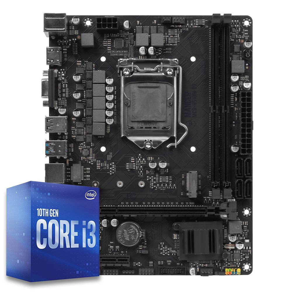 Pichau Kit Upgrade, Intel i3-10100, H510M DDR4