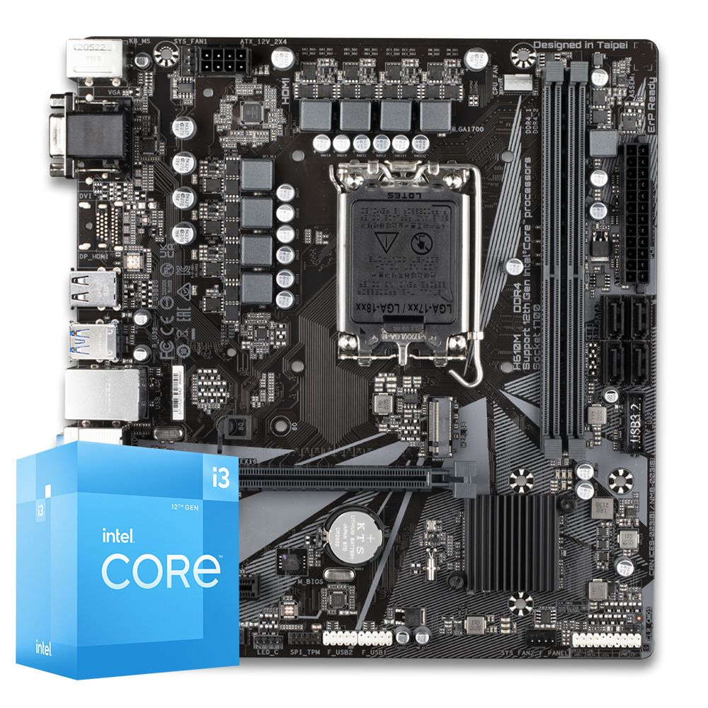 Pichau Kit upgrade, Intel i3-12100F, H610M DDR4 | Pichau