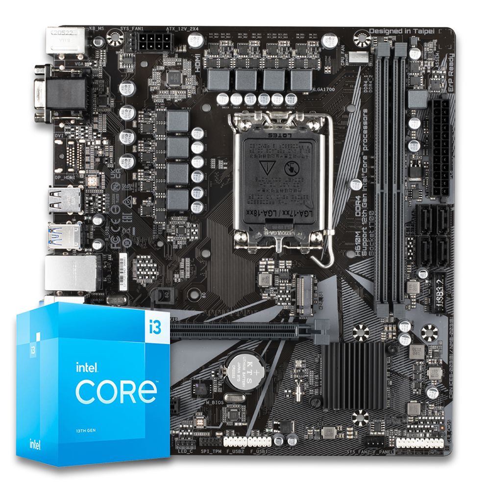 Pichau Kit Upgrade, Intel i3-13100F, H610M DDR4