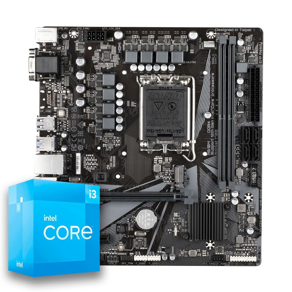 Pichau Kit Upgrade, Intel i3-14100, H610M DDR4