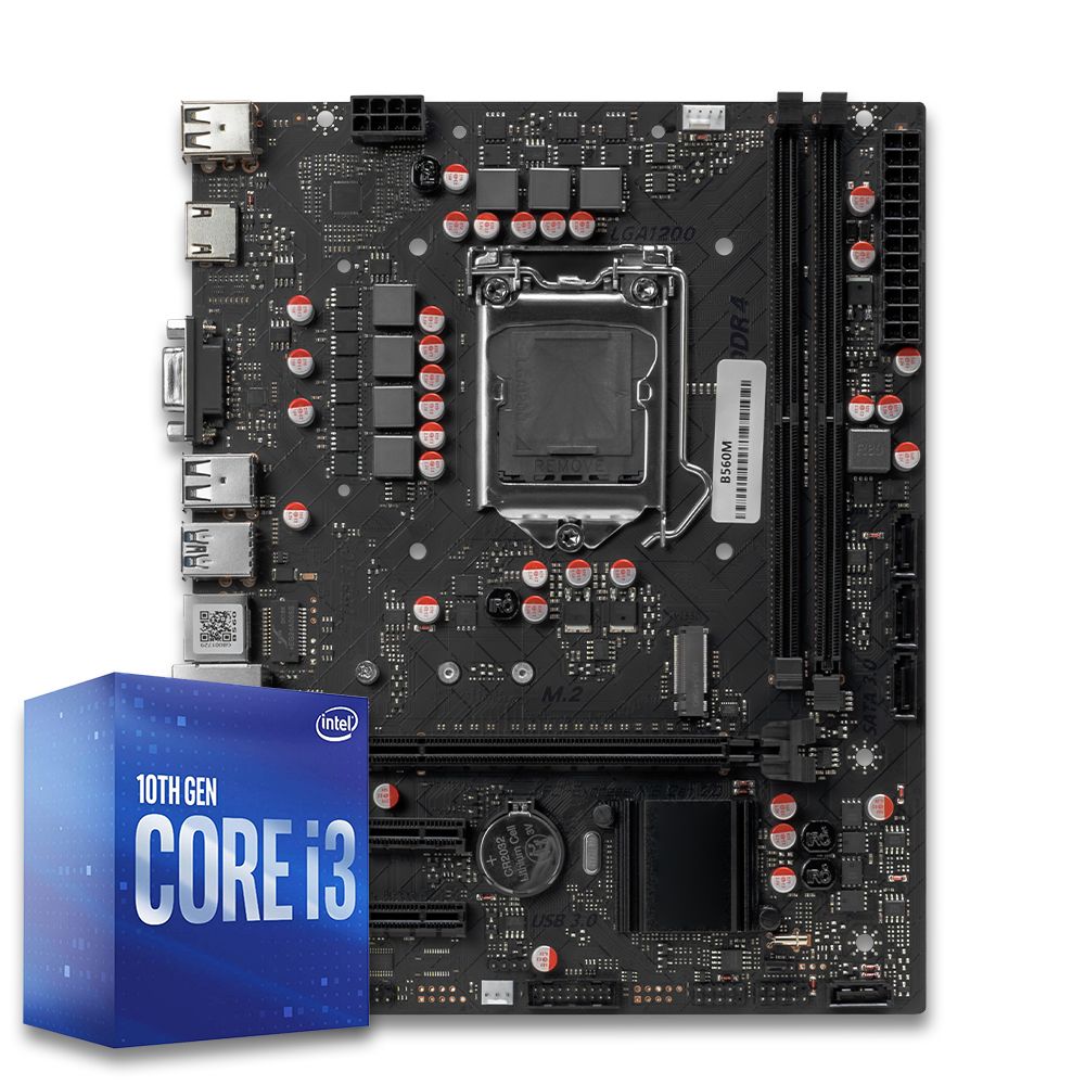 Pichau Kit Upgrade, Intel i3-10100F, B560M DDR4
