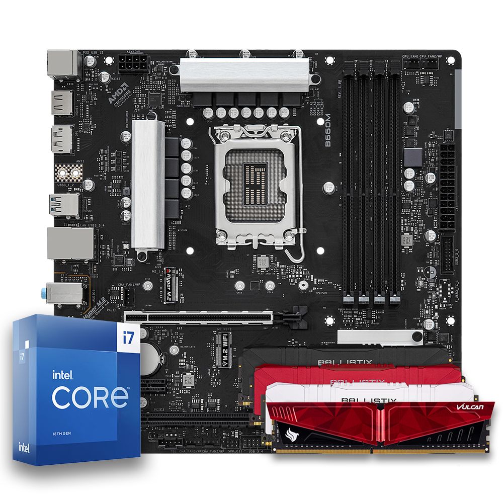Pichau Kit Upgrade, Intel i7-13700K, B660M DDR4, 16GB DDR4
